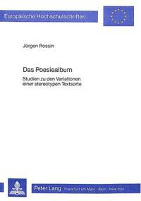 Book Cover for Das Poesiealbum by Jürgen Rossin