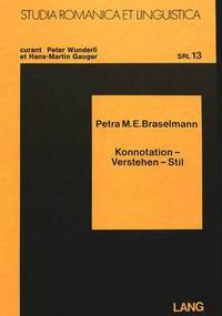 Book Cover for Konnotation - Verstehen - Stil by Petra ME Braselmann