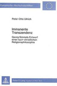 Book Cover for Immanente Transzendenz by PeterOtto Ullrich