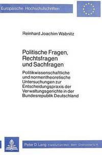 Book Cover for Politische Fragen, Rechtsfragen Und Sachfragen by Reinhard Joachim Wabnitz