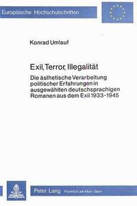 Book Cover for Exil, Terror, Illegalitat by Konrad Umlauf
