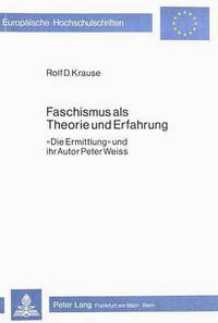 Book Cover for Faschismus Als Theorie Und Erfahrung by Rolf D Krause