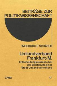 Book Cover for Umlandverband Frankfurt/M by Ingeborg E Schäfer
