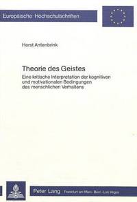 Book Cover for Theorie Des Geistes by Horst Antenbrink