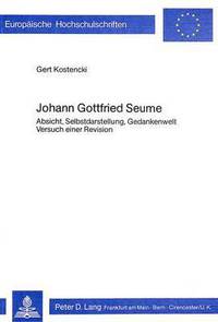Book Cover for Johann Gottfried Seume by Gert Kostencki
