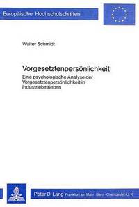 Book Cover for Vorgesetztenpersonlichkeit by Walter Schmidt