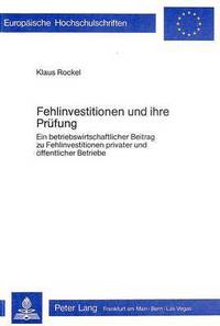Book Cover for Fehlinvestitionen Und Ihre Prufung by KLaus Rockel