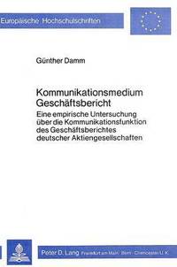 Book Cover for Kommunikationsmedium Geschaftsbericht by Günther Damm