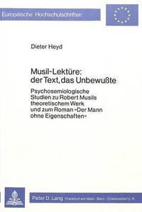 Book Cover for Musil-Lekture: Der Text, Das Unbewusste by Dieter Heyd