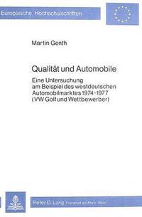 Book Cover for Qualitat Und Automobile by Martin Genth