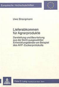Book Cover for Lieferabkommen Fur Agrarprodukte by Uwe Strangmann