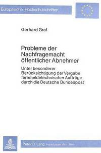 Book Cover for Probleme Der Nachfragemacht Offentlicher Abnehmer by Gerhard Graf