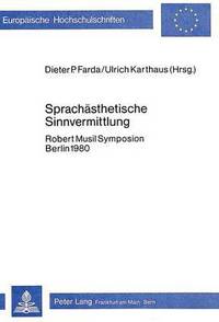 Book Cover for Sprachasthetische Sinnvermittlung by Ulrich Karthaus, Dieter P Farda