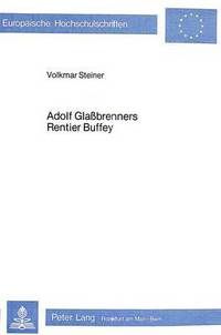 Book Cover for Adolf Glassbrenners Rentier Buffey by Volkmar Steiner