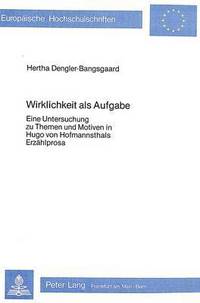 Book Cover for Wirklichkeit Als Aufgabe by Hertha DenglerBangsgaard
