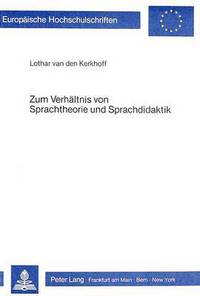Book Cover for Zum Verhaltnis Von Sprachtheorie Und Sprachdidaktik by 