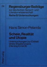 Book Cover for Schein, Realitat Und Utopie by Hans SimonPelanda