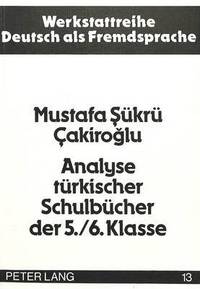 Book Cover for Analyse Turkischer Schulbucher Der 5./6. Klasse by Mustafa Sükrü Cakiroglu