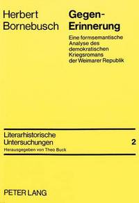 Book Cover for Gegen-Erinnerung by Herbert Bornebusch