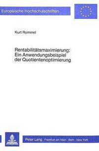 Book Cover for Rentabilitatsmaximierung by Kurt Rommel