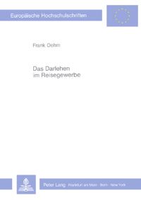Book Cover for Das Darlehen Im Reisegewerbe by Frank Oehm