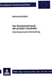 Book Cover for Der Energieverbrauch Der Privaten Haushalte by Reinhard Schüssler