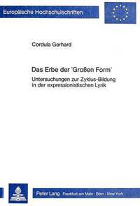 Book Cover for Das Erbe Der Grossen Form by Cordula Gerhard