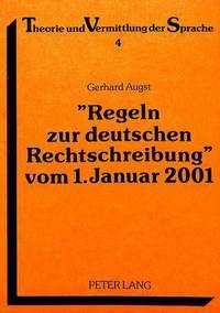 Book Cover for Regeln Zur Deutschen Rechtschreibung Vom 1. Januar 2001 by Gerhard Augst