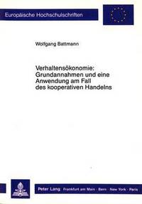 Book Cover for Verhaltensokonomie by Wolfgang Battmann
