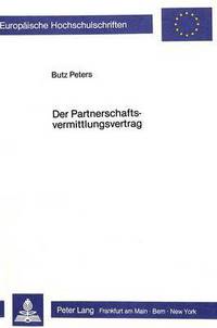 Book Cover for Der Partnerschaftsvermittlungsvertrag by Butz Peters