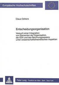 Book Cover for Entscheidungsorganisation by Claus Oelkers