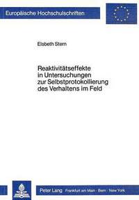 Book Cover for Reaktivitatseffekte in Untersuchungen Zur Selbstprotokollierung Des Verhaltens Im Feld by Elsbeth Stern