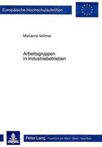 Book Cover for Arbeitsgruppen in Industriebetrieben by Marianne Vollmer