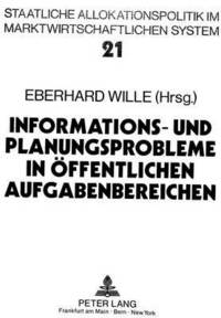 Book Cover for Informations- Und Planungsprobleme in Offentlichen Aufgabenbereichen by Eberhard Wille