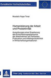 Book Cover for Humanisierung Der Arbeit Und Produktivitat by Mustafa Yasar Tinar