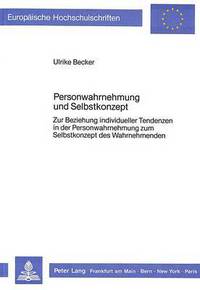 Book Cover for Personwahrnehmung Und Selbstkonzept by Ulrike Becker