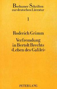 Book Cover for Verfremdung in Bertolt Brechts Leben Des Galilei by Roderich Grimm