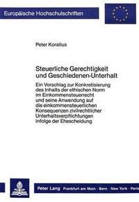 Book Cover for Steuerliche Gerechtigkeit Und Geschiedenen-Unterhalt by Peter Korallus