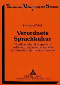 Book Cover for Verordnete Sprachkultur by Hermann Zabel