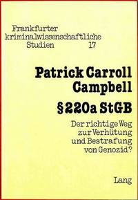 Book Cover for § 220A StGB by Patrick Carroll Campbell