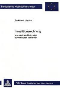 Book Cover for Investitionsrechnung by Burkhardt Liebich