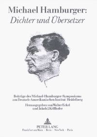 Book Cover for Michael Hamburger: Dichter Und Uebersetzer by Eckel Walter, Jakob Köllhofer