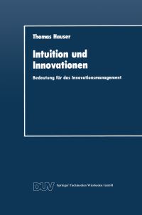 Book Cover for Intuition Und Innovationen by Thomas Hauser