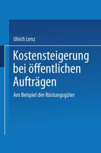 Book Cover for Kostensteigerungen Bei Öffentlichen Aufträgen by Ulrich Lenz
