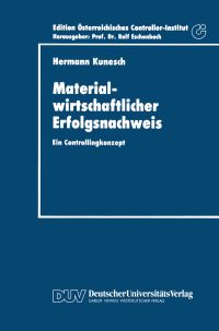 Book Cover for Materialwirtschaftlicher Erfolgsnachweis by Hermann Kunesch