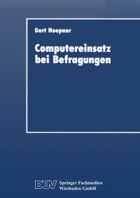 Book Cover for Computereinsatz Bei Befragungen by Gert Hoepner
