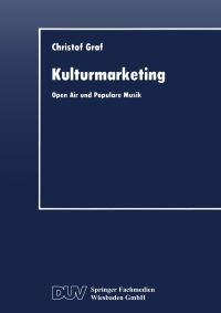 Book Cover for Kulturmarketing by Christof Graf