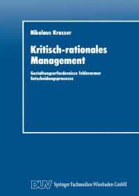 Book Cover for Kritisch-Rationales Management by Nikolaus Krasser