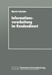 Book Cover for Informationsverarbeitung Im Kundendienst by Martin Schröder