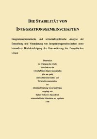 Book Cover for Die Stabilität Von Integrationsgemeinschaften by Hanno Beck